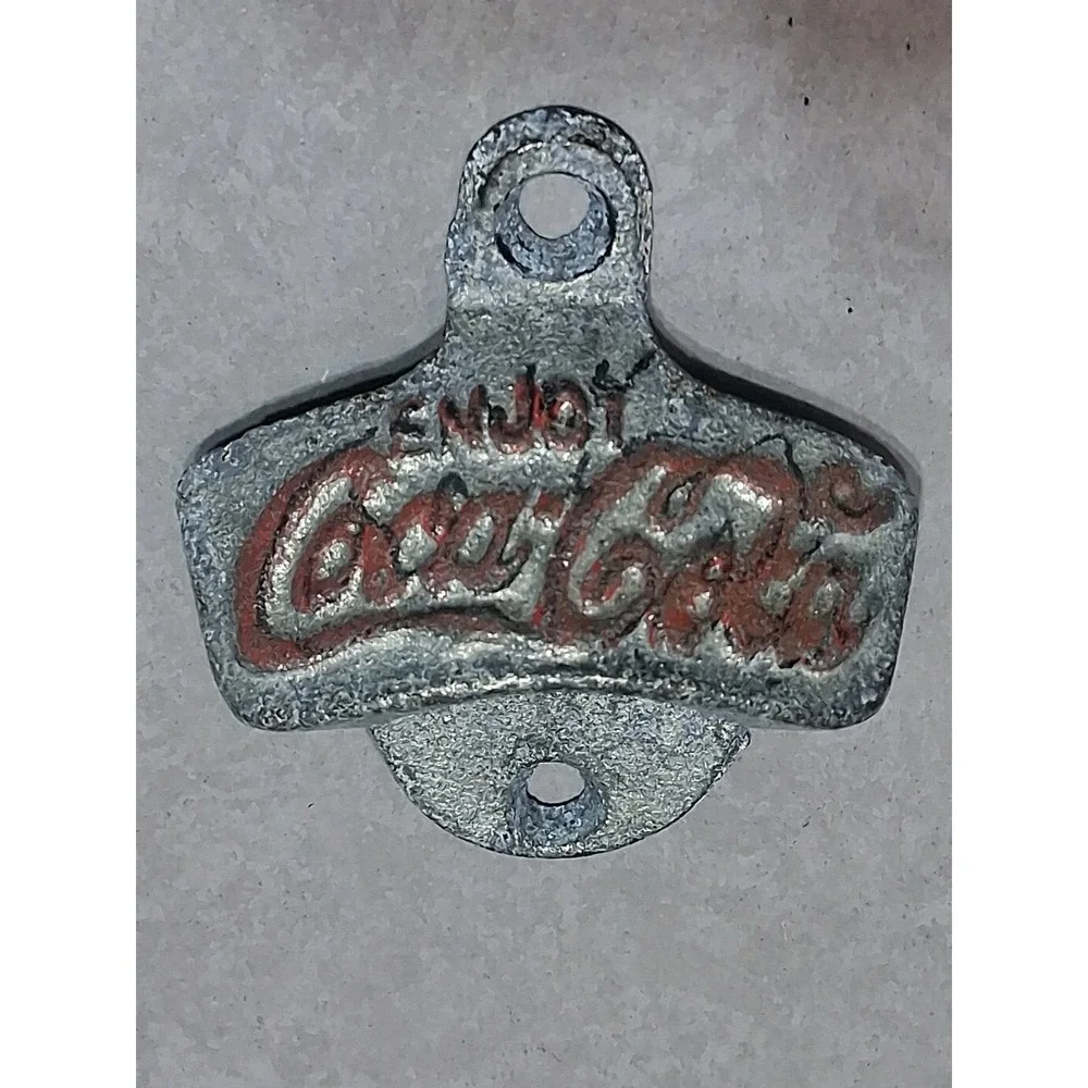 Vintage Alan Roberts Cast Iron ENJOY Coca-Cola Wall Mount Bottle Opener